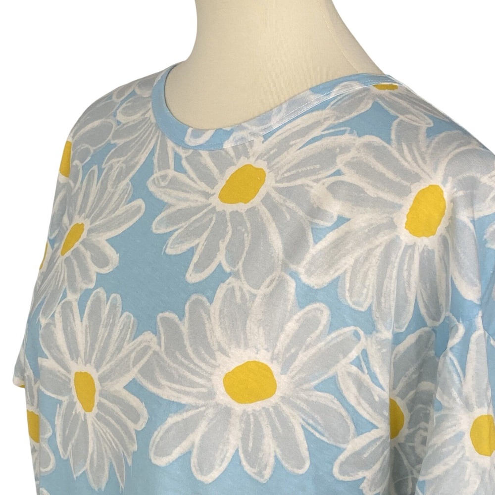 Zara Women L Tank Top Blouse‎ Sleeveless Floral Knit Crew Neck Cotton Multicolor
